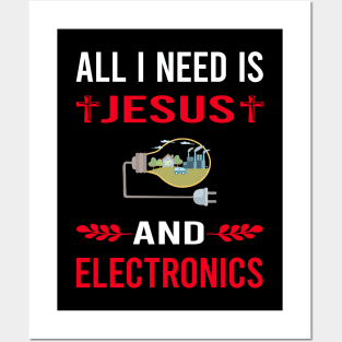 I Need Jesus And Electronics Posters and Art